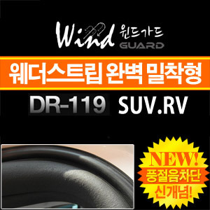 풍절음차단 도어 윈드가드 / DR-119 (SUV/RV/웨더스트립용)